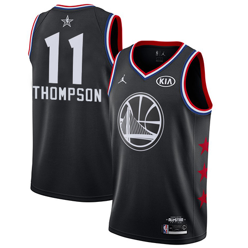 Warriors #11 Klay Thompson Black Basketball Jordan Swingman 2019 All-Star Game Jersey