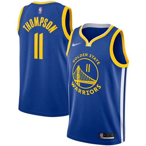 Warriors #11 Klay Thompson Blue Basketball Swingman Icon Edition 2019/2020 Jersey