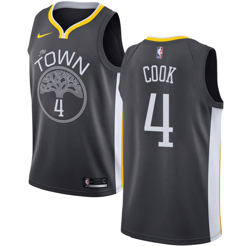 Nike Warriors #4 Quinn Cook Black NBA Swingman Statement Edition Jersey