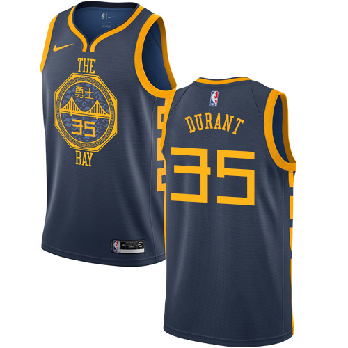 Nike Warriors #35 Kevin Durant Navy NBA Swingman City Edition 2018/19 Jersey