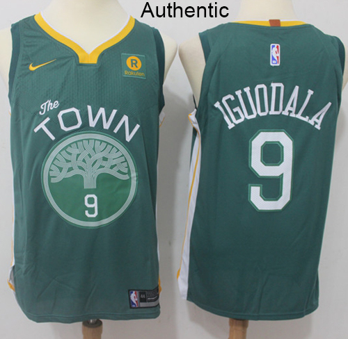 Nike Warriors #9 Andre Iguodala Green NBA Authentic Jersey