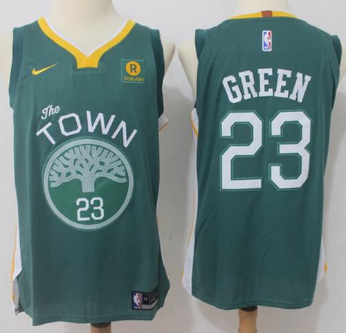 Nike Warriors #23 Draymond Green Green NBA Authentic Jersey