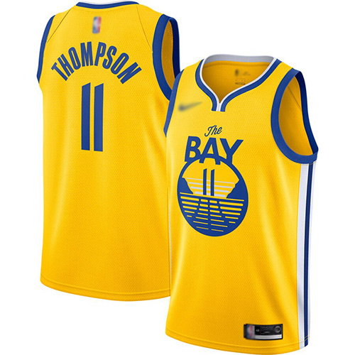 Warriors #11 Klay Thompson Gold Basketball Swingman Statement Edition 2019/2020 Jersey