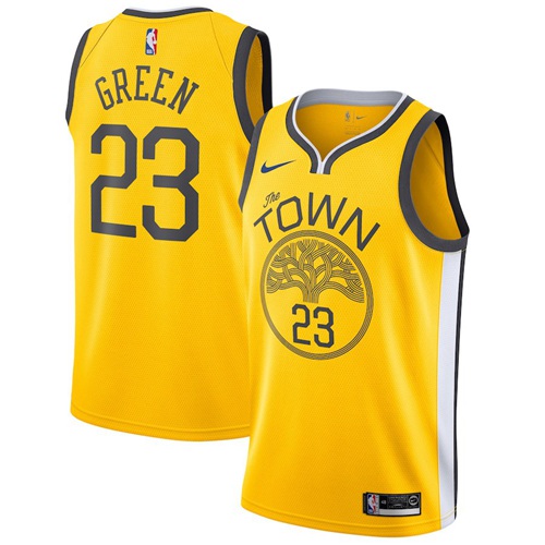 Warriors #23 Draymond Green Gold Basketball Swingman Earned Edition Jersey