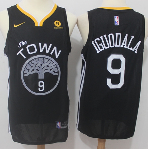 Nike Warriors #9 Andre Iguodala Black NBA Swingman Statement Edition Jersey