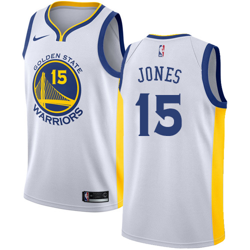 Nike Warriors #15 Damian Jones White NBA Swingman Association Edition Jersey