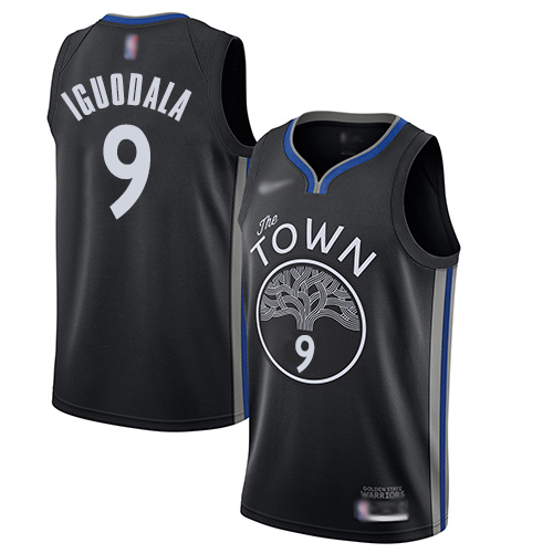 Warriors #9 Andre Iguodala Black Basketball Swingman City Edition 2019/20 Jersey