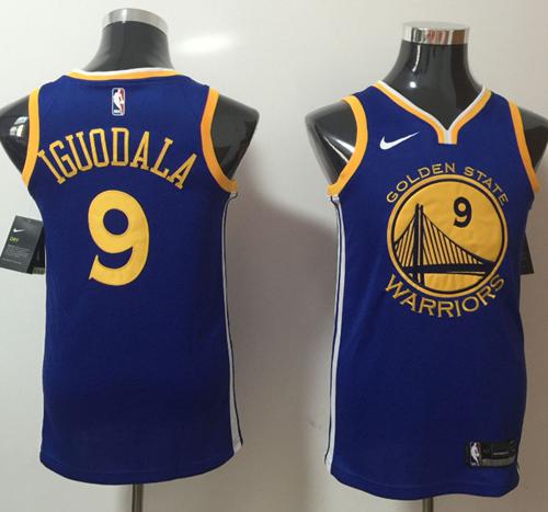 Nike Warriors #9 Andre Iguodala Blue NBA Swingman Icon Edition Jersey