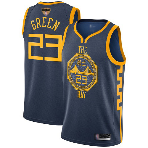 Warriors #23 Draymond Green Navy 2019 Finals Bound Basketball Swingman City Edition 2018/19 Jersey