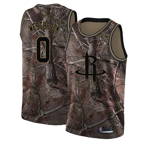 Rockets #0 Russell Westbrook Camo Basketball Swingman Realtree Collection Jersey