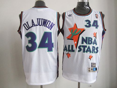 Rockets #34 Hakeem Olajuwon White All-Star 1995 Stitched NBA Jersey