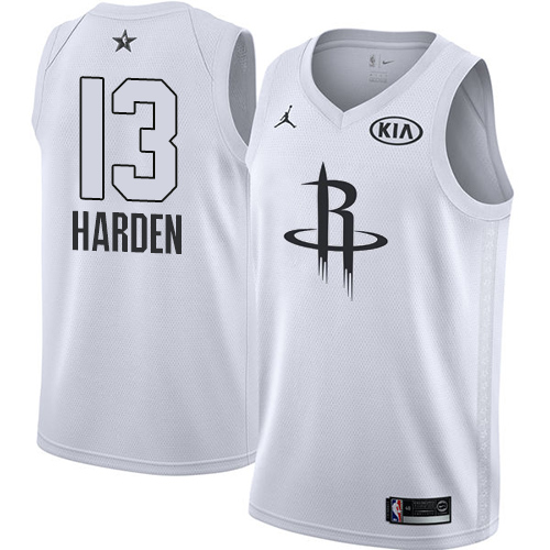 Nike Rockets #13 James Harden White NBA Jordan Swingman 2018 All-Star Game Jersey