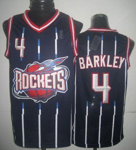 Rockets #4 Charles Barkley Navy Hardwood Classic Fashion Stitched NBA Jersey