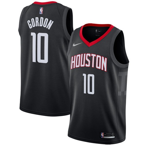 Nike Rockets #10 Eric Gordon Black NBA Swingman Statement Edition Jersey - Click Image to Close