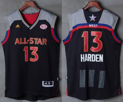 Rockets #13 James Harden Charcoal 2017 All-Star Stitched NBA Jersey