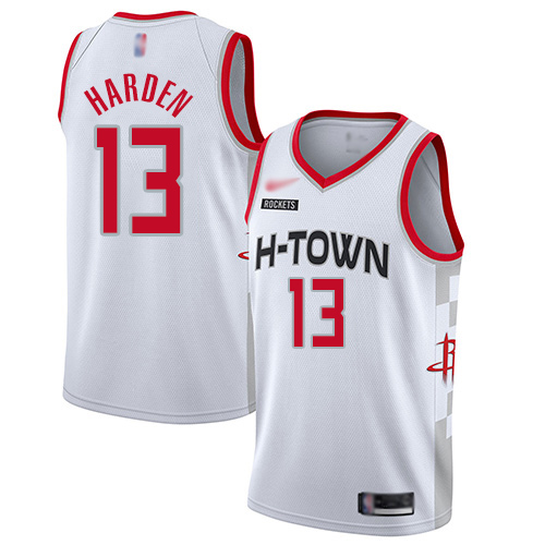 Rockets #13 James Harden White Basketball Swingman City Edition 2019/20 Jersey