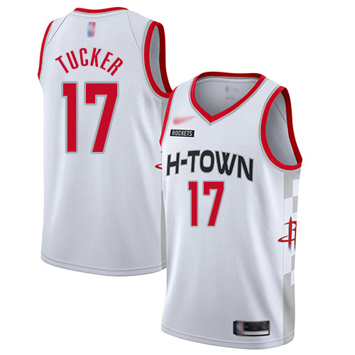 Rockets #17 PJ Tucker White Basketball Swingman City Edition 2019/20 Jersey