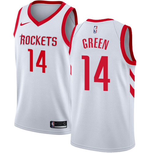 Nike Rockets #14 Gerald Green White NBA Swingman Association Edition Jersey