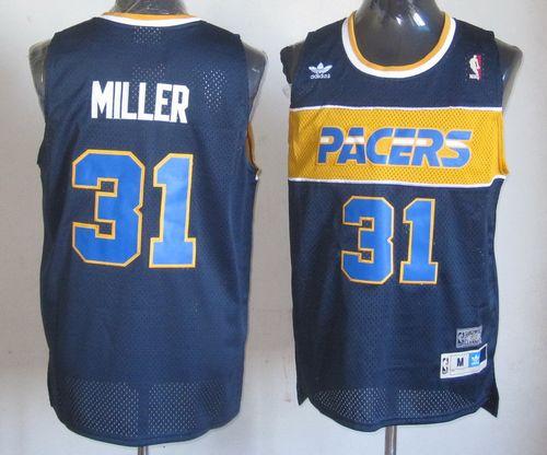 Mitchell and Ness Pacers #31 Reggie Miller Blue Stitched NBA Jersey