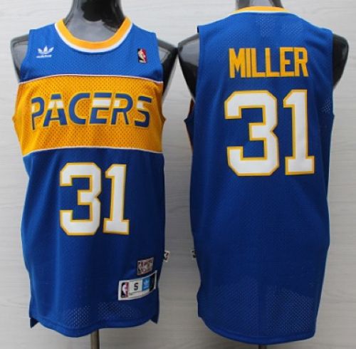 Pacers #31 Reggie Miller Light Blue Rookie Throwback Stitched NBA Jersey