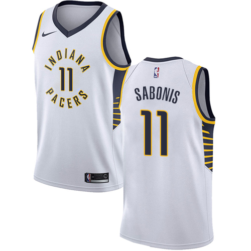 Nike Pacers #11 Domantas Sabonis White NBA Swingman Association Edition Jersey