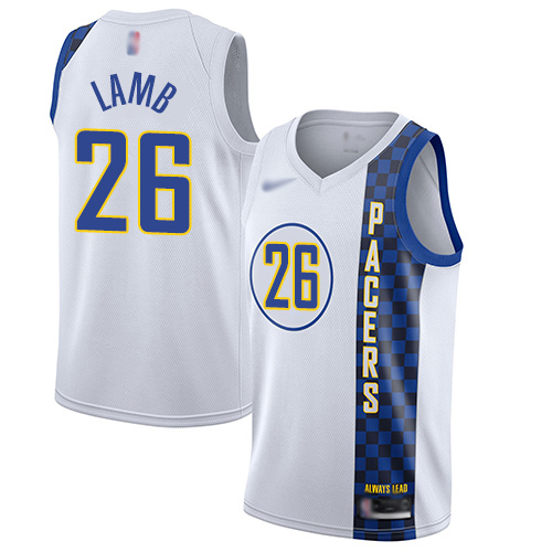 Pacers #26 Jeremy Lamb White Basketball Swingman City Edition 2019/20 Jersey