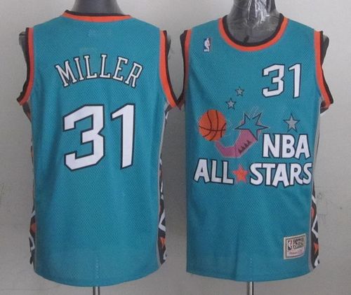 Mitchell And Ness Pacers #31 Reggie Miller Light Blue 1996 All-Star Stitched NBA Jersey