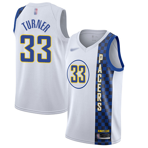 Pacers #33 Myles Turner White Basketball Swingman City Edition 2019/20 Jersey