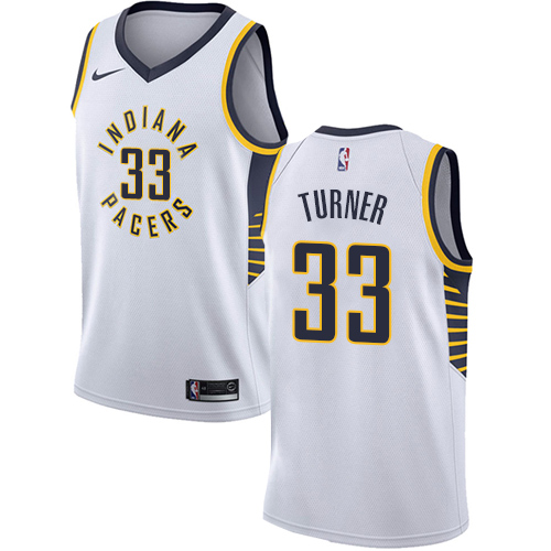 Nike Pacers #33 Myles Turner White NBA Swingman Association Edition Jersey