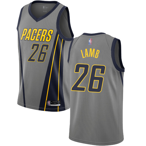 Pacers #26 Jeremy Lamb Gray Basketball Swingman City Edition 2018/19 Jersey