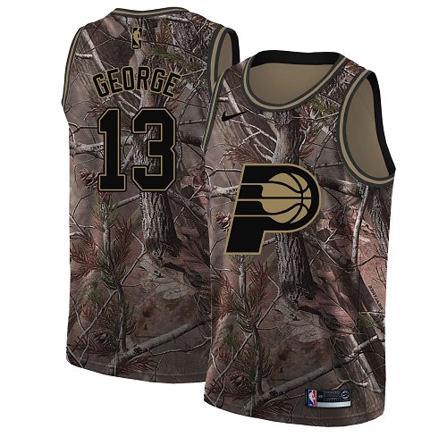 Pacers #13 Paul George Camo Basketball Swingman Realtree Collection Jersey