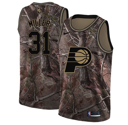 Pacers #31 Reggie Miller Camo Basketball Swingman Realtree Collection Jersey