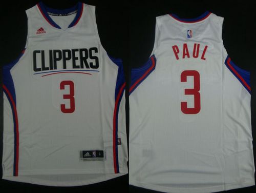 Clippers #3 Chris Paul White Revolution 30 Stitched NBA Jersey