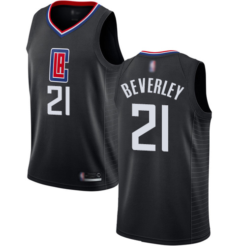 Clippers #21 Patrick Beverley Black Basketball Swingman Statement Edition Jersey