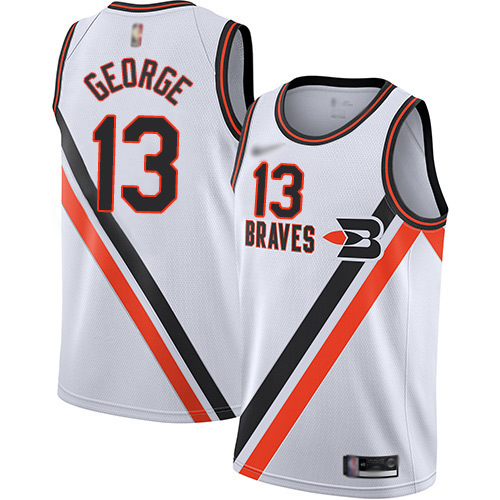 Clippers #13 Paul George White Basketball Swingman Hardwood Classics Jersey