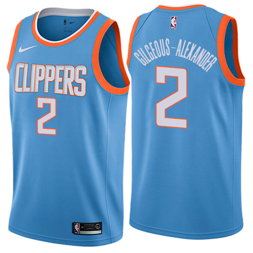 Nike Clippers #2 Shai Gilgeous-Alexander Blue NBA Swingman City Edition Jersey