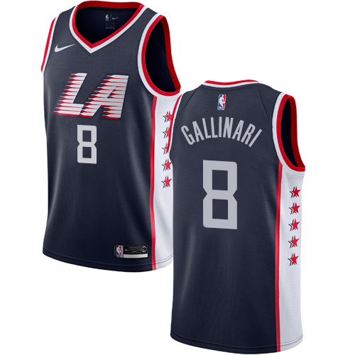 Nike Clippers #8 Danilo Gallinari Navy NBA Swingman City Edition 2018/19 Jersey