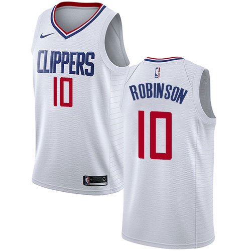 Clippers #10 Jerome Robinson White Basketball Swingman Association Edition Jersey