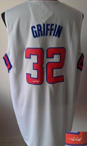 Revolution 30 Autographed Clippers #32 Blake Griffin White Stitched NBA Jersey - Click Image to Close