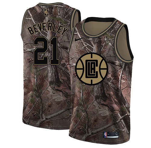 Clippers #21 Patrick Beverley Camo Basketball Swingman Realtree Collection Jersey