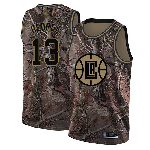 Clippers #13 Paul George Camo Basketball Swingman Realtree Collection Jersey