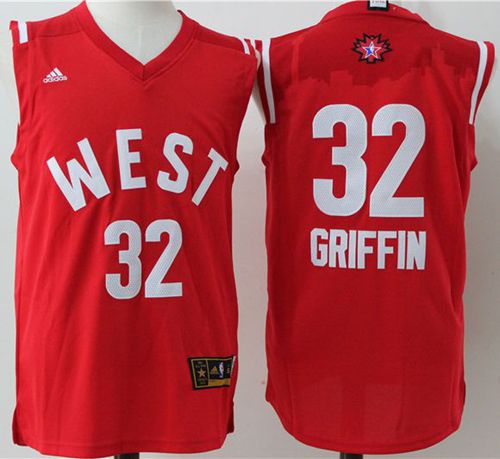 Clippers #32 Blake Griffin Red 2016 All-Star Stitched NBA Jersey