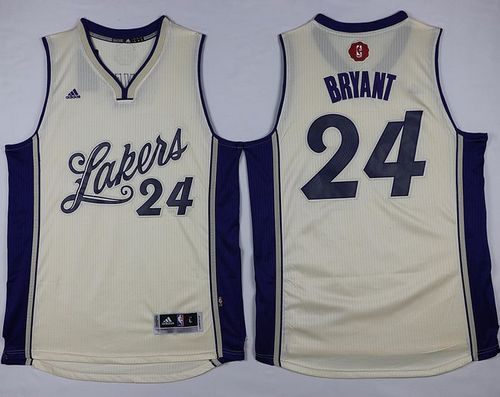 Lakers #24 Kobe Bryant White 2015-2016 Christmas Day Stitched NBA Jersey