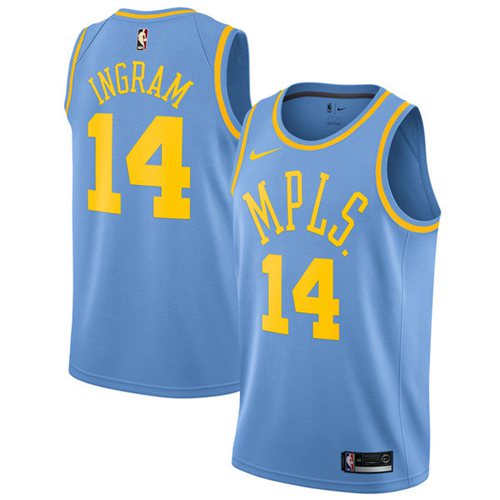 Nike Lakers #14 Brandon Ingram Royal Blue NBA Swingman Hardwood Classics Jersey