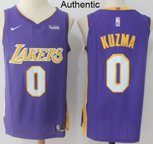 Nike Lakers #0 Kyle Kuzma Purple NBA Authentic Statement Edition Jersey