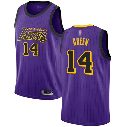 Lakers #14 Danny Green Purple Basketball Swingman City Edition 2018/19 Jersey