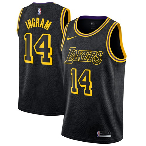 Nike Lakers #14 Brandon Ingram Black NBA Swingman City Edition Jersey