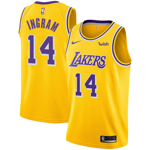 Nike Lakers #14 Brandon Ingram Gold NBA Swingman Icon Edition Jersey