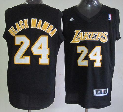 Lakers #24 Kobe Bryant Black Mamba Fashion Stitched NBA Jersey