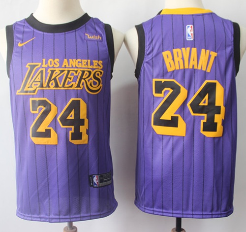 Nike Lakers #24 Kobe Bryant Purple NBA Swingman City Edition 2018/19 Jersey